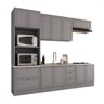 Cozinha Completa Atlanta 10 Portas 5 Gavetas 100% Mdf Americana Cinza - Panorama Móveis - 4