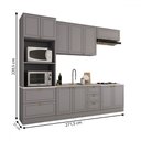 Ver imagem 6 de Cozinha Completa Atlanta 10 Portas 5 Gavetas 100% Mdf Americana Cinza - Panorama Móveis