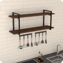 Ver imagem 3 de Prateleira Estilo Industrial Cozinha de Parede GND PM 60cm