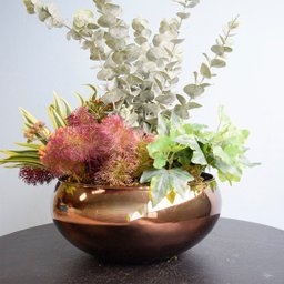 Arranjo Moderno Artificial de Flores, Suculentas e Folhagens para Mesa de Jantar - 9