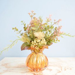 Arranjo de Flores do Campo Artificiais no Vaso Trouxinha Âmbar | Linha Permanente Formosinha - 4