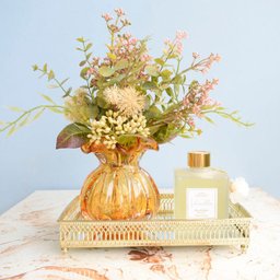 Arranjo de Flores do Campo Artificiais no Vaso Trouxinha Âmbar | Linha Permanente Formosinha - 7