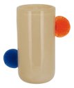 Ver imagem 1 de Vaso Decorativo Enfeite Casa Vidro 25x21x21cm Marfim