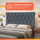 Ver mais imagens de Cabeceira Estofada para Cama Box Casal Bélgica de 1,40m