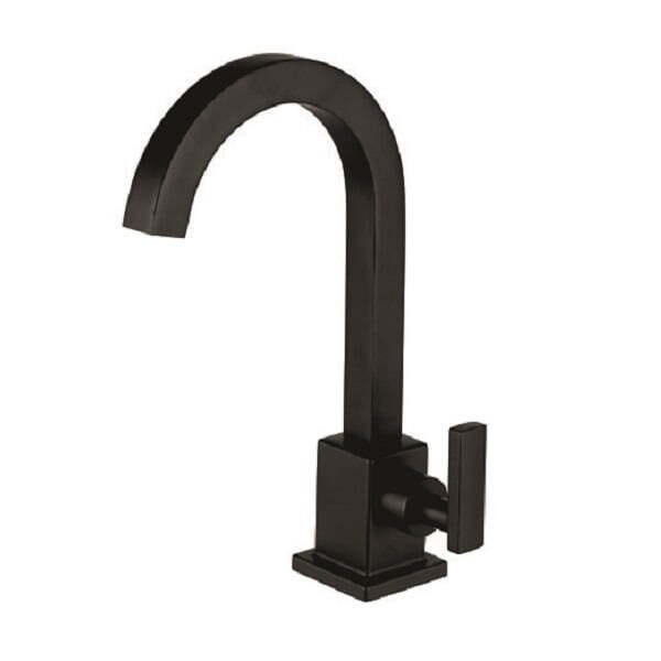 Torneira lavatório bancada 1190 Preto Matt Athena Slim Meber - 1