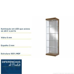 Cristaleira em Vidro Glass 2 Portas Grande - 4