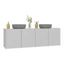 Ver imagem 1 de Gabinete de Banheiro 123,5cm Suspenso 4 Portas Multimóveis Mp5047 Branco