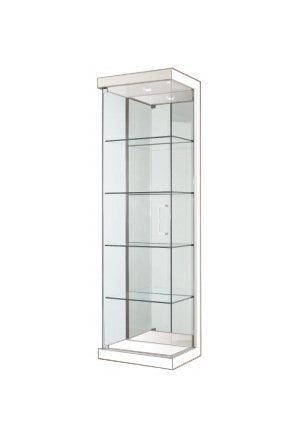 Cristaleira em Vidro Glass 1 Porta Branco Laca - 1