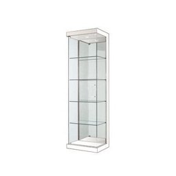Cristaleira em Vidro Glass 1 Porta Branco Laca - 1