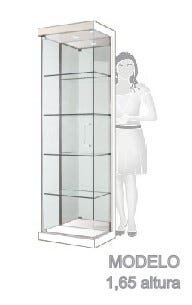 Cristaleira em Vidro Glass 1 Porta Branco Laca - 2