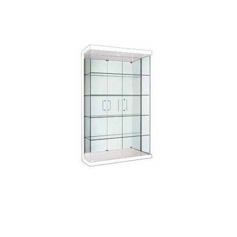 Cristaleira em Vidro Glass 2 Portas Branco Laca