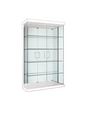Cristaleira em Vidro Glass 2 Portas Branco Laca - 1