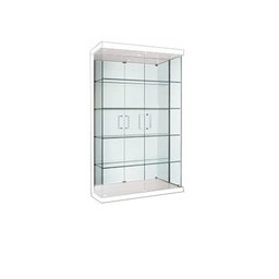 Cristaleira em Vidro Glass 2 Portas Branco Laca - 1