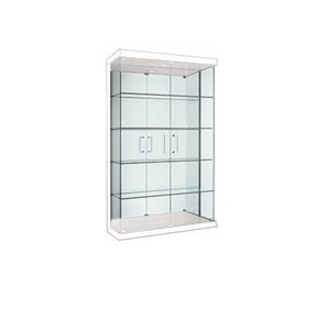 Cristaleira em Vidro Glass 2 Portas Branco Laca