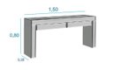 Ver imagem 2 de Aparador Espelhado Glass Silver com Gavetas Bisote