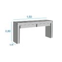 Ver imagem 2 de Aparador Espelhado Glass Silver com Gavetas Bisote