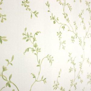 Papel de Parede Estampado Folhagem Verde Vinilico Lavável+ Cola para Aplicação