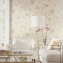 Ver imagem 1 de Papel de Parede Estampado Floral Bege Vinilico Lavável+ Cola para Aplicação