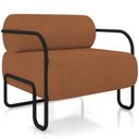 Ver imagem 1 de Poltrona Decorativa Pés Industrial Moscou K01 Bouclê Terracota - Lyam Decor