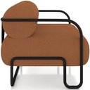 Ver imagem 3 de Poltrona Decorativa Pés Industrial Moscou K01 Bouclê Terracota - Lyam Decor