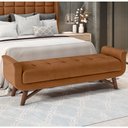 Ver imagem 3 de Cabeceira Cama Box King 195cm Pisa e Recamier Neville P02 Sintético Caramelo - Mpozenato