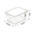 Ver imagem 3 de Kit 2 Caixa Organizadora 7,5l Ordene Design Moderno Cristal