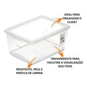 Ver imagem 2 de Kit 2 Caixa Organizadora 7,5l Ordene Design Moderno Cristal