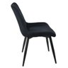 Cadeira Lívia Rivatti Estofada em Veludo Preto Base Aço - 3