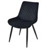 Cadeira Lívia Rivatti Estofada em Veludo Preto Base Aço - 1
