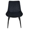 Cadeira Lívia Rivatti Estofada em Veludo Preto Base Aço - 2