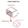 Forno Elétrico Fogatti Smart 60 Litros Branco - 110v - 3