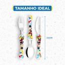 Ver mais imagens de Kit Prato Refeição Infantil 4 Divisórias, Copo Melamina e Talheres Mickey Disney - Tuut
