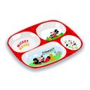 Ver imagem 2 de Kit Prato Refeição Infantil 4 Divisórias, Copo Melamina e Talheres Mickey Disney - Tuut