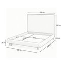 Ver imagem 2 de Cama Queen Pés Madeira Nami com Cabeceira Parise Bouclé Off White - Nexta Casa