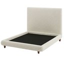 Ver imagem 1 de Cama Queen Pés Madeira Nami com Cabeceira Parise Bouclé Off White - Nexta Casa