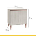 Ver imagem 3 de Balcão Cooktop para Cozinha New 80 X 86 Cm 2 Portas Mdp Legno Nogueira - Clicklar