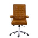 Ver imagem 4 de Cadeira Escritório Couro Presidente Molas Ensacadas Nr17 Califórnia Fratini Caramelo