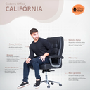 Ver imagem 2 de Cadeira Escritório Couro Presidente Molas Ensacadas Nr17 Califórnia Fratini Caramelo