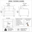Ver imagem 6 de Kit Namoradeira Lisboa 2 Lugares com 2 Puffs Redondos Suede Bege para Conforto e Elegância Luxo