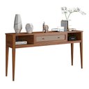 Ver imagem 1 de Aparador em Madeira Maciça 1 Gaveta e 2 Nichos Viena Amêndoa