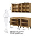 Ver imagem 3 de Cozinha Modulada Compacta 4 Peças 10 Portas MDF 200cm Malta Espresso Móveis Bege/Amêndoa/Off-White