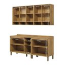 Ver imagem 4 de Cozinha Modulada Compacta 4 Peças 10 Portas MDF 200cm Malta Espresso Móveis Bege/Amêndoa/Off-White