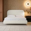 Ver imagem 3 de Cama Queen Flutuante com Cabeceira 160cm Aura W01 Linho Cru - Lyam Decor