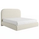 Ver imagem 2 de Cama Queen Flutuante com Cabeceira 160cm Aura W01 Linho Cru - Lyam Decor