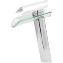 Ver imagem 1 de Misturador Monocomando Metal Cromado Cascata De Vidro Alta