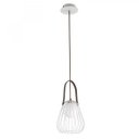 Ver imagem 1 de Lustre Pendente de Metal Lâmpada 22x18cm Bella Iluminação Incolor