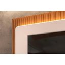 Ver imagem 4 de Rack Bancada C/ Painel P/ Tv até 70 Polegadas Treviso Ripado 100% Mdf Led 210x180cm Off White/freij