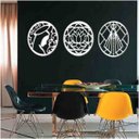 Ver imagem 1 de Kit 3 Mandalas Decorativas 30x30cm Vazado - Mdf:Branco