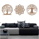 Ver imagem 1 de Kit 3 Mandalas Decorativas 40x40cm Vazado - Mdf:Mdf