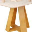 Ver imagem 3 de Mesa de Jantar Tampo Retangular Chanfrado Curvo Mad/vid 120 X 90cm Kiara Cedro Quartzo- Mabe Magazin